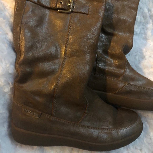 COACH Tanesha mid calf metallic fur winter boots - Picture 3 of 8